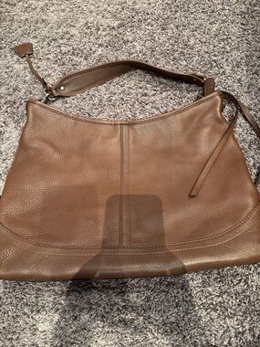 Banana Republic Brown Pebbled Leather Shoulder Bag